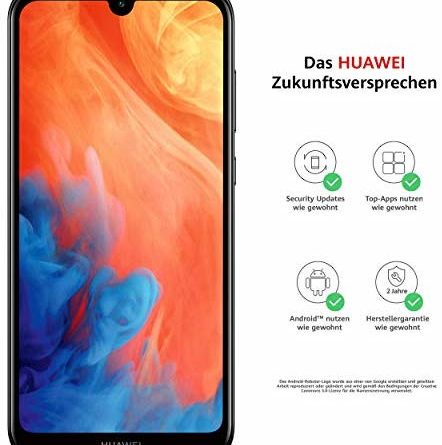 Huawei Y7 2019 Dual-SIM Smartphone 15,9 cm (6,26 Zoll) (4000mAh Akku, 32 GB interner Speicher, 3GB RAM, Android 8.0) midnight black