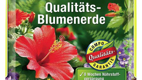 Qualitäts-Blumenerde mit 8 Wochen Dünger für alle Zimmer-, Balkon- und Gartenpflanzen, Kultursubstrat,