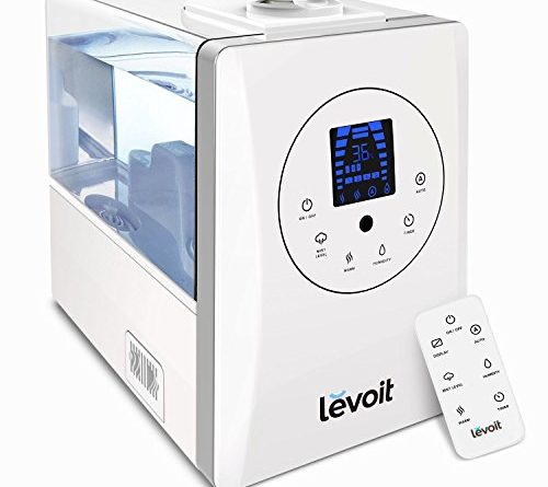 Levoit Ultraschall Luftbefeuchter Raumbefeuchter 6L Warm/Kalt Dampf mit Fernbedienung und Feuchtemonitor, Dual 360° drehbare Dampfdüsen, Automodus Timer, Aromafach für Baby Schlafzimmer bis 40-70 m²