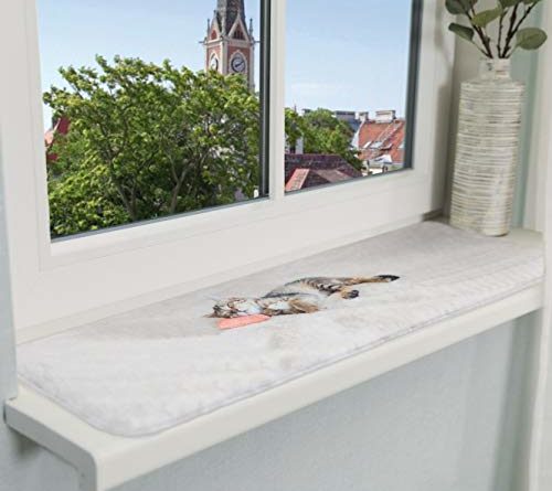 Liegematte Nani für Fensterbank, 90 × 28 cm, grau