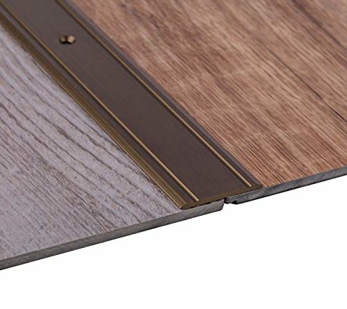 Übergangsprofil Aluminium Boden-Leiste zum Schrauben Übergangs-Schiene für Fußböden | Länge 100 cm | Breite 37 mm | Bodenprofil Alu Bronze | Ausgleichsprofil gelocht | 1 Stück – Türschwelle
