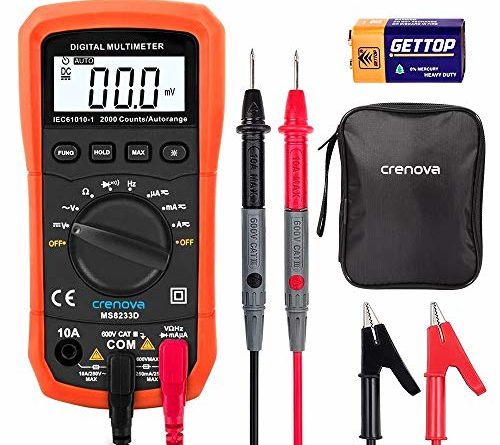 VoltmeterAutomatisch Digital Multimeter Tragbare Prüfvorrichtung für Zuhause mit LCD-Anzeige und Hintergrundlicht
