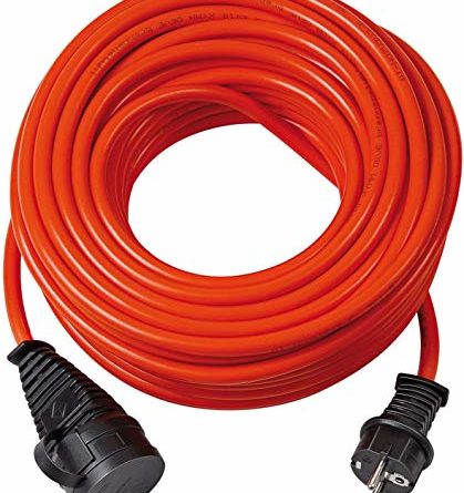 Brennenstuhl Bremaxx Verlängerungskabel (10m Kabel, für den Einsatz im Außenbereich IP44, einsetzbar bis -35°C, öl- und UV-beständig) orange