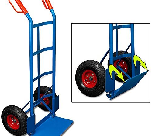 Deuba Sackkarre klappbar bis 200kg Luftreifen Haltegriffe Karre Transportkarre Stapelkarre Transportwagen