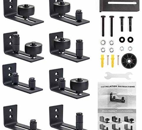 Schiebetür Bodenführung Verstellbare Boden Rollenführung mit Schrauben , 8 mögliche Varianten für ALLE Stalltüren, Perfekt Geeignet für alle Schiebetür