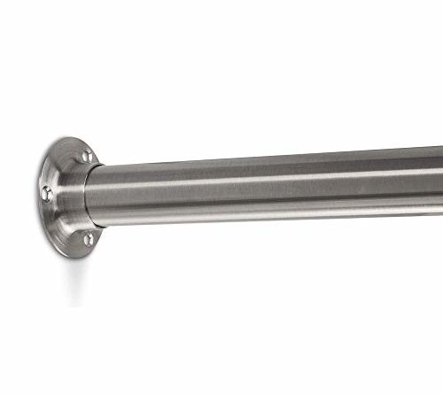 SO-TECH® Kleiderstange Schrankstange 1000 mm RUND Ø 25 mm mit 2 Stück Edelstahl Schrankrohrlager CIRCLE/Schrankrohr Edelstahl gebürstet/Möbelrohr/Möbelstange rostfrei/Design trifft auf Funktion