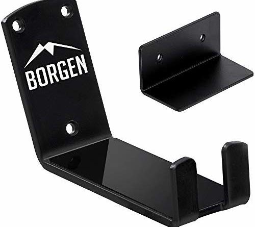 Borgen Fahrrad Wandhalterung Pedalaufhängung E-Bikes, MTB, Rennrad Wandhalter mit Stützwinkel und Wandschutzpads