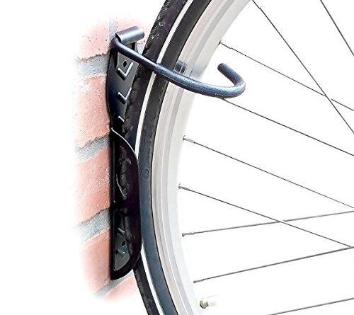 Relaxdays Fahrradhalterung 2er Set, Fahrrad Wandhalterung, Zum Aufhängen, schwarz