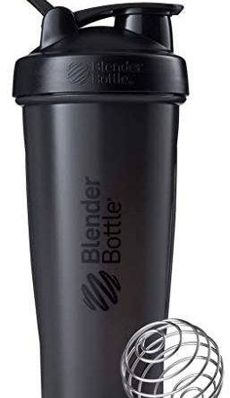 BlenderBottle Classic Loop Shaker mit BlenderBall, optimal geeignet als Eiweiß Shaker, Protein Shaker, Wasserflasche, Trinkflasche, BPA frei, skaliert bis 600 ml, 820 ml, schwarz