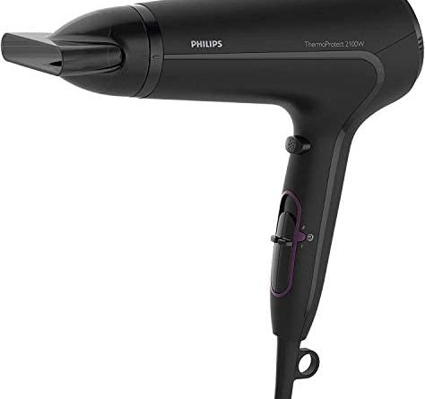 Philips DryCare Advanced Haartrockner mit ThermoProtect Technologie HP8230/00, 2100 W, DC-Motor und 1 Aufsatz