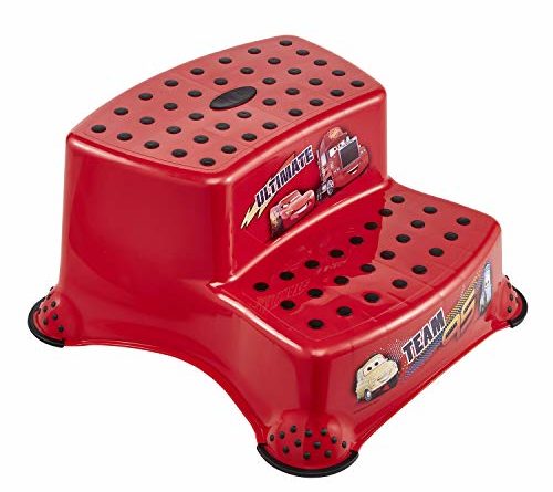 keeeper 1003240117100 igor“Cars“ Tritthocker zweistufig mit anit-rutsch-funktion, rot, 782 g