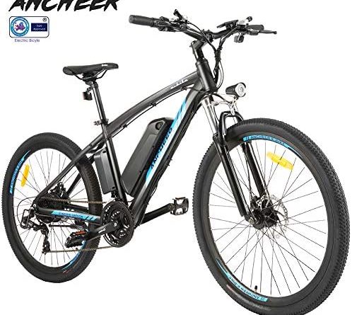 ANCHEER Elektrofahrrad Ebike Mountainbike, 26″/27.5″ Elektrisches Fahrrad mit 36V 8Ah/10Ah/12.5Ah Lithium-Batterie und Shimano 21-Gang