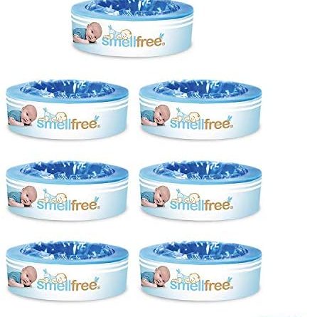 Smellfree Nachfüllkassetten für Angelcare Windeleimer (6er Pack + 1 Gratis) – Extra Reißfeste Nachfüllfolie für Baby Windel Eimer