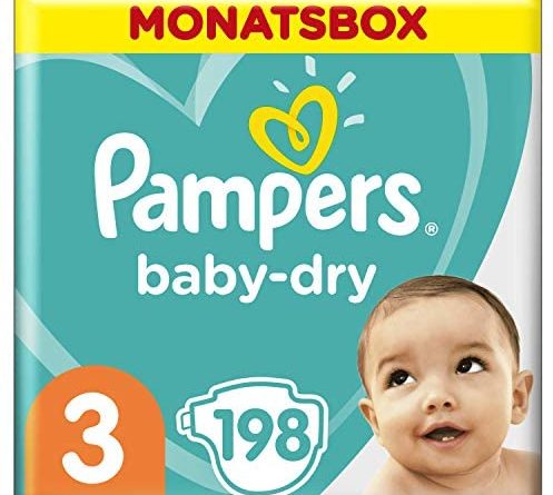 Pampers Baby-Dry Windeln, Gr. 3, 6kg-10kg, Monatsbox  (1 x 198 Windeln)