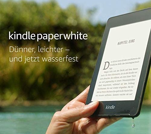 Kindle Paperwhite, wasserfest, 6 Zoll (15 cm) großes hochauflösendes Display, 8 GB – mit Spezialangeboten – Schwarz