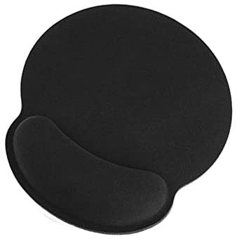 DaoRier Mauspad mit ergonomischer Gel-Handballenauflage aus Memory-Schaum für Laptop oder Büro 240 * 215 * 25MM, Schwarz, 240 * 215 * 25MM, Gummi + Stoff