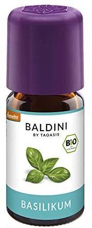 Baldini – Basilikumöl Bio, 100% Naturreines Ätherisches Bio Basilikum Öl Fein, Bio Aroma, 5 Ml