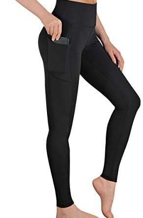 Gimdumasa High Waist Leggings Damen Sport Fitness Yogahose Lange Blickdicht Leggings Yoga Hose Sporthose Leggins Fitnesshose mit Taschen GI188