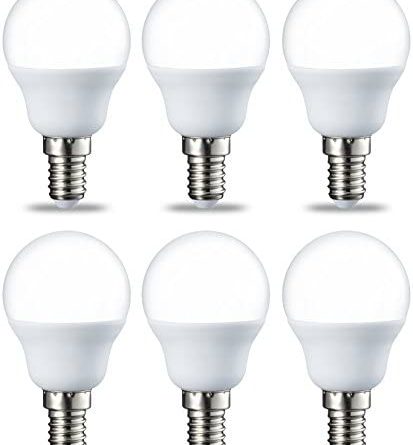 AmazonBasics E14 LED Lampe P45, Tropfenform, 5.5W (ersetzt 40W), warmweiß, 6er-Pack