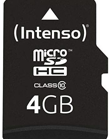 Intenso Micro SDHC 4GB Class 10 Speicherkarte inkl. SD-Adapter schwarz