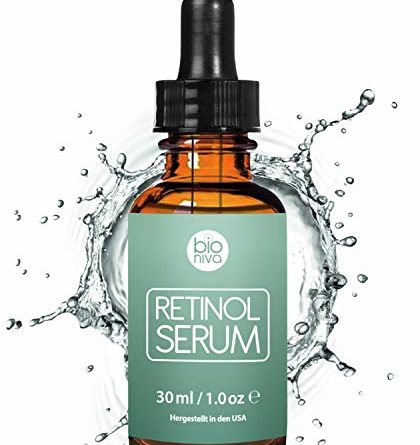 Retinol Serum Testsieger 2019 – Retinol Liposomen Liefersystem mit Vitamin C & Vegan Hyaluronsäure – Anti-Aging Lift Serum, Für Gesicht, Dekolleté und Körper von Bioniva