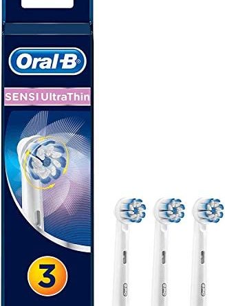 Oral-B Sensi UltraThin Aufsteckbürsten, Mit ultra-dünnen Borsten für unsere sanfteste Reinigung, 3 Stück