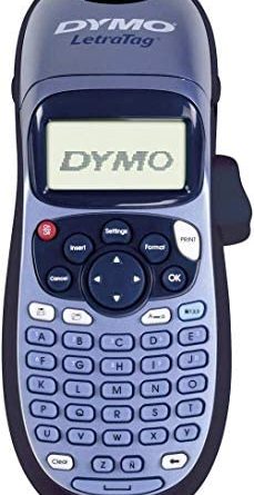 Dymo LetraTag LT-100H Beschriftungsgerät Handgerät | Tragbares Etikettendrucker mit ABC Tastatur | blau | Ideal fürs Büro oder zu Hause