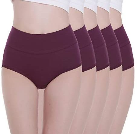 TUUHAW Unterhosen Damen Unterwäsche 5er Pack Slip Miederhose Baumwolle Hoher Taille Atmungsaktive