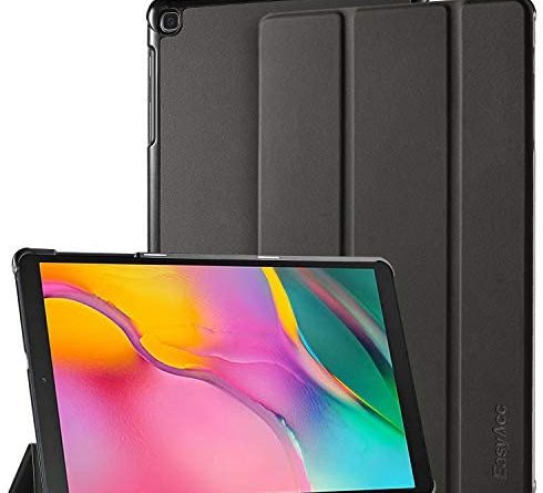 EasyAcc Hülle für Samsung Galaxy Tab A 10.1 2019 T510/ T515 – Ultra Dünn mit Standfunktion Slim PU Leder Smart Schutzhülle Passt für Samsung Galaxy Tab A T510/ T515 10.1 Zoll 2019, Schwarz