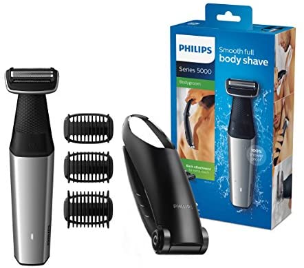 Philips BG5020/15 Bodygroom Series 5000 mit Aufsatz für Rückenhaarentfernung und 3 Kammaufsätzen zum Trimmen