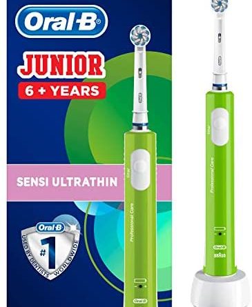 Oral-B Junior Elektrische Zahnbürste, für Kinder ab 6 Jahren, grün