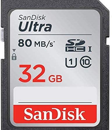 SanDisk Ultra 32GB SDHC Speicherkarte bis zu 80 MB/Sek, Class 10 Speicherkarte FFP