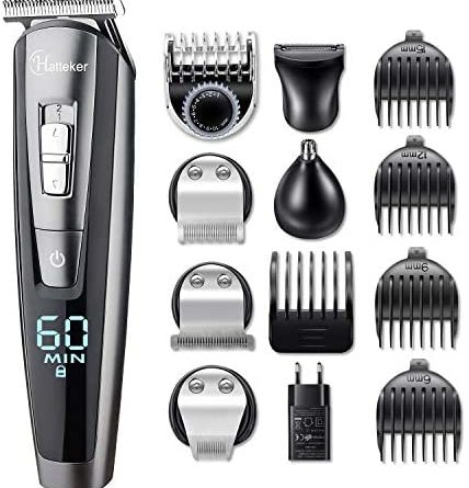 Hatteker Bartschneider Bart Trimmer Haarschneidemaschine Herren Haartrimmer Haarschneider Nasentrimmer Bodygroomer Wasserdichter 5 In 1