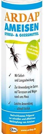 ARDAP Ameisen Streu- & Gießmittel 250g – Insektizid Granulat mit Sofortwirkung für die Bekämpfung von Ameisen, Ameisenstraßen & Ameisennester