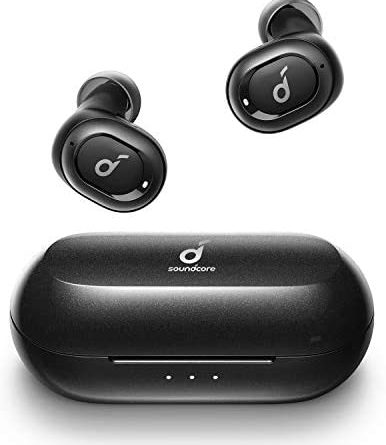Anker Soundcore Liberty Neo Bluetooth Kopfhörer, Kabellose Kopfhörer mit Premium Klangprofil mit intensivem Bass, IPX7 Wasserschutzklasse, Bequemer Halt, Bluetooth 5.0 (Schwarz)