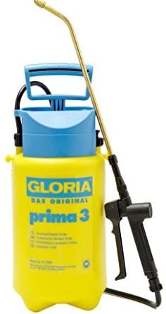 GLORIA Drucksprüher prima 3 | Gartenspritze | 3 L Füllinhalt | Verstellbare Messingdüse | Kompakt für kleinere Gärten