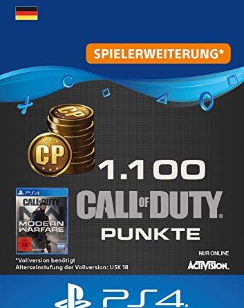 Call of Duty: Modern Warfare-Punkte 1100 Points | PS4 Download Code – deutsches Konto