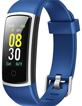 YAMAY Fitness Armband mit Blutdruckmessung,Smartwatch Fitness Tracker mit Pulsmesser Wasserdicht IP68 Fitness Uhr Blutdruck Messgeräte Pulsuhr Schrittzähler Uhr für Damen Herren Anruf SMS SNS Beachten