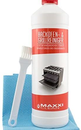 Maxxi Clean Backofenreiniger 1000 ml Gel Paste inkl. Backofen- und Grillreiniger Pinsel + Bonus agPLUS Fleece