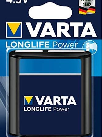 VARTA Longlife Power Batterie 4,5 V Block Alkaline Batterien 3LR12 – 1er Pack