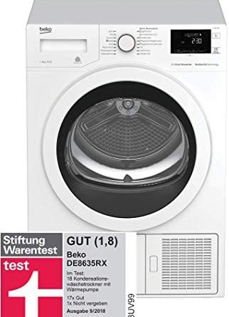 Beko DE8635RX Wärmepumpentrockner/A+++ (-10%)/84,6 cm Höhe/159 kWh/Jahr