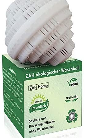 ZAH ökologischer Waschball, Saubere Wäsche ohne Waschmittel, Baby Waschmittel für Allergiker, Waschkugel, Bio Waschball, Vegan, Bio Waschmittel, Nachhaltige Produkte, Zero Waste