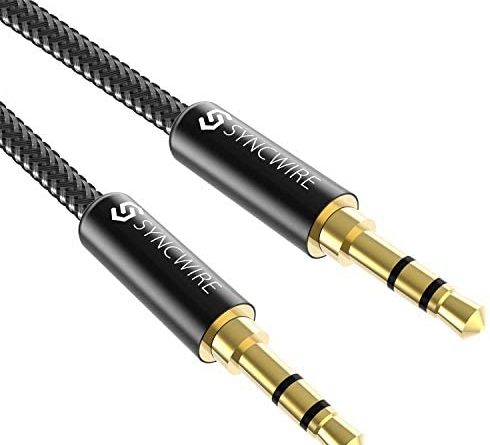 Syncwire Aux Kabel 3.5mm Audio Kabel – 1m Klinkenkabel für Kopfhörer, Apple iPhone iPod iPad, Echo Dot, Heim/KFZ Stereoanlagen, Smartphones, MP3 Player und Mehr – Nylon