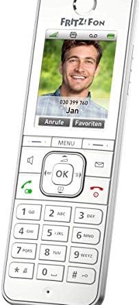 AVM FRITZ!Fon C6 DECT-Komforttelefon (hochwertiges Farbdisplay, HD-Telefonie, Internet-/Komfortdienste, Steuerung FRITZ!Box-Funktionen) weiß, deutschsprachige Version