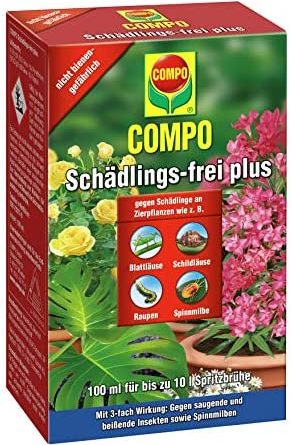 COMPO Schädlings-frei plus, Bekämpfung von Schädlingen an Zierpflanzen, 100 ml