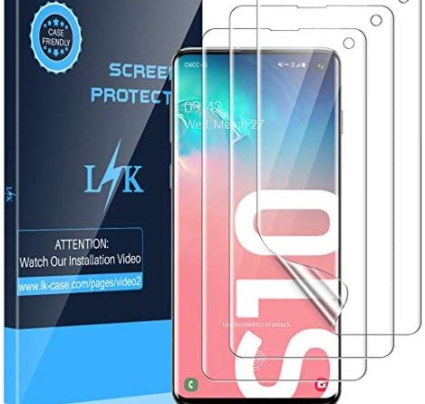 LK [3 Stück Schutzfolie für Samsung Galaxy S10, Samsung Galaxy S10 Folie, [Fingerabdruck-ID unterstützen][Blasenfreie] Klar HD Weich TPU Displayschutzfolie