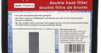 M&H-24 Filter Dunstabzugshaube Aktivkohle Zuschneidbar – Aktiv-Kohlefilter für Abzugshaube Dunstabzug 60cm Dunstfilter Universal 57 x 47 cm Schwarz