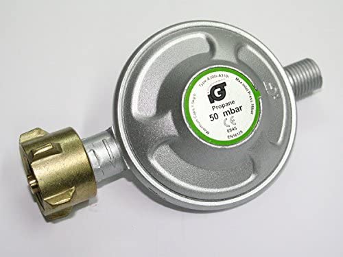 Gas Niederdruckregler 50mbar + Gasschlauch Neu