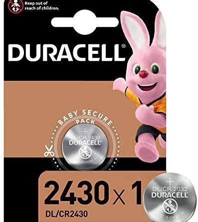 Duracell Specialty 2430 Lithium-Knopfzelle 3 V, 1er-Packung (CR2430 /DL2430) entwickelt für die Verwendung in Schlüsselanhängern, Waagen, Wearables und medizinischen Geräten