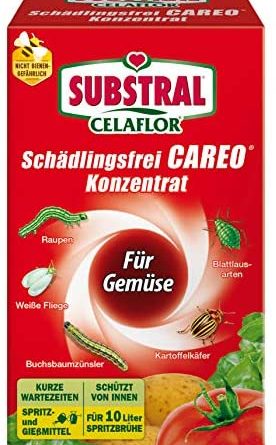 Celaflor Schädlingsfrei Careo Konzentrat Gemüse, Vollsystemisches Mittel mit schneller und breiter Wirkung gegen Blattläus, Zikaden, Weiße Fliege, Raupen, Käfer, Buchsbaumzünsler, 100 ml Flasche